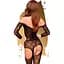 Бодістокінг з флористично-геометричним орнаментом Penthouse - Top-Notch Black S/L - мініатюра 2