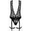 Боді Noir Handmade F297 Libido Deep-V Bodysuit With collar, pearl chain and garter - S - мініатюра 5