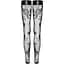 Панчохи Noir Handmade F243 Tulle stockings With patterned fLock embroidery - S - мініатюра 5