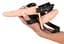 Подвійний страпон Vibrating Double Strap-On 15.7 см тілесний - мініатюра 2