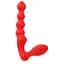 Страпон Dream Toys Purrfect Silicone 19 см червоний - мініатюра 1