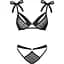 Напівпрозорий еротичний комплект Obsessive Obsessivia 2-pcs set Black L/XL - мініатюра 5