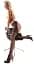 Колготки Cottelli Collection Strumpfhose Ouvert Crotchless Tights S/M чорний - мініатюра 3