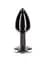Анальна металева пробка M із чорним каменем Butt Plug With Diamond Jewel Taboom - мініатюра 2