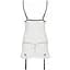 Сорочка прозора з пажами Passion ORIHIME CHEMISE White L/XL, трусики, стрепи - мініатюра 4
