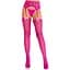 Колготки-панчохи Leg Avenue Heart Garterbelt Stockings One Size Magenta - мініатюра 1