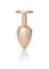 Анальна пробка Jewellery Pearl Gold Plug Clear L 9 см (золотий) - мініатюра 3