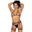 Leg Avenue RhinestOne garter Strapps OS Black - мініатюра 3