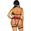 BDSM-костюм учениці Leg Avenue Harness teddy & skirt M Black, портупея, мініспідниця, екошкіра - мініатюра 2