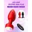 Анальна пробка що світиться з вібрацією і Д/У Light Anal Plug 3,5х9 см червона - мініатюра 5