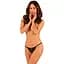 Прозорі стрінги з доступом Obsessive Celia Noir crotchless Thong XS/S - мініатюра 3