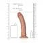 Фалоімітатор RealRock Curved Realistic 8" 20.5 см (тілесний) - мініатюра 10