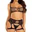 Комплект Leg Avenue Top and garter harness Black One Size - мініатюра 4