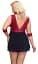 Сорочка Cottelli Collection Bondage Plus Babydoll 2XL чорний з червоним - мініатюра 2