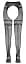 Колготки Cottelli Collection Crotchless Tights S/M чорний - мініатюра 5