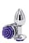 Ns Novelties Rose Buttplug S - Анальная пробка серебристая с фиолетовым NS Novelties 18820Purple 97070 - миниатюра 1
