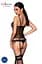 Корсет со шнуровкой Passion NESSY CORSet S/M black стринги с открытым доступом пажи для чулок - миниатюра 2
