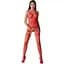 Бодістокінг з безліччю бретелей Passion BS095 One Size, Red, імітація пояса та панчіх, з доступом - мініатюра 1