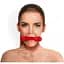 Кляп Art of Sex - Gag Stick Silicon Палиця, силікон та натуральна шкіра, Червоний - мініатюра 2