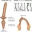Анальная пробка с дилдо 2 в 1 Strap-On-Me Switch Plug-In Realistic Dildo Caramel S диаметр 3.3/2.9 см - миниатюра 2
