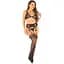 Комплект Leg Avenue Bra Top, stRing and Garter Belt Stockings One Size, Black - мініатюра 3