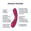 Вакуумний стимулятор клітора з вібрацією Satisfyer Curvy Trinity 1 бордовий - мініатюра 9