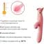 Вібратор з підігрівом та вакуумною стимуляцією клітора Zalo - ROSE Vibrator Strawberry Pink - мініатюра 4