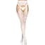 Ажурні колготки із сердечками Leg Avenue Heart White, One Size, імітація панчіх - мініатюра 3