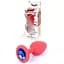 Силіконова анальна пробка Boss Of Toys Boss Series - Jewellery Red Silicon Plug Medium Blue M, BS6400084, Червоний / синий - мініатюра 1