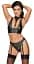 Комплект білизни Cottelli Bondage Bra Set XL чорний - мініатюра 2