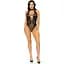 Leg Avenue Net and lace halter Bodysuit OS Black - мініатюра 6