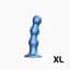 Насадка для страпону Strap-On-Me Dildo Plug Balls Blue Metallic XL - мініатюра 2