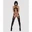 Бодістокінг Obsessive Bodystocking G313 S/M/L, шнурівка, геометричний декор - мініатюра 3