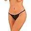 Прозорі стрінги з доступом Obsessive Celia Noir crotchless Thong M/L - мініатюра 1