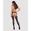 Сітчасті панчохи-стокінги зі стрілкою Obsessive Garter stockings S314 S/M/L, чорні - мініатюра 4