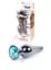 Анальная пробка Jewellery Dark Silver BUTT PLUG Light Blue Boss Series 64-00058 98246 - миниатюра 1