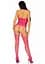 Кружевной бодистокинг с открытым доступом Leg Avenue High neck lace bodystocking One size Raspberry - миниатюра 2