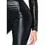 Комбінезон з екошкіри Leg Avenue Wetlook Catsuit S, Black, блискавка спереду, з мокрим ефектом - мініатюра 3