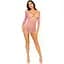 Сукня-сітка з сердечками Leg Avenue Heart net Mini dress Pink, зав’язки, відкриті плечі, One Size - мініатюра 5
