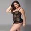 Мереживний корсет JSY Сексуальна Белла Plus Size Black, дрібна сітка, гіпюр, чашки з кісточками - мініатюра 3