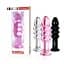 Анальна пробка LoveToy Glass Romance 5.5" 14 см (рожевий) - мініатюра 2