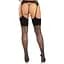 Панчохи Leg Avenue Wide Top RhinestOne Sheer Stockings Black One Size - мініатюра 3