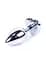 Анальна пробка з кристалом Jewellery Silver Heart Plug 7х2.7 см (червоний) - мініатюра 4