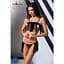 Комплект білизни Passion Exclusive KASSANDRA SET OpenBra Black L/XL: ліф з бахромою, трусики-спідн - мініатюра 4