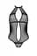 Сетчатое боди с кружевом на груди Passion Satara Body S/M black - миниатюра 3