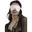Маска на очі Feral Feelings - Blindfold Mask, натуральна шкіра, біла - мініатюра 1