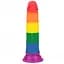 Фалоімітатор LoveToy Prider 7" 18.5 см райдужний - мініатюра 1