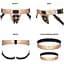 Труси для страпона Strap-On-Me Leatherette Harness Curious Holographic Rose Gold - мініатюра 3