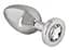 Анальний корок з каменем Jewel Buttplug Small - мініатюра 3