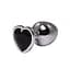Анальна пробка Fantasy Silver Butt Plug Heart-Shaped M 8 см (чорний) - мініатюра 2